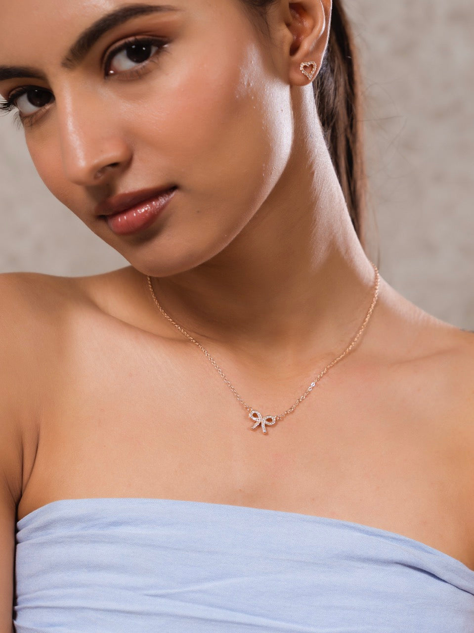 Crystal Bow Necklace