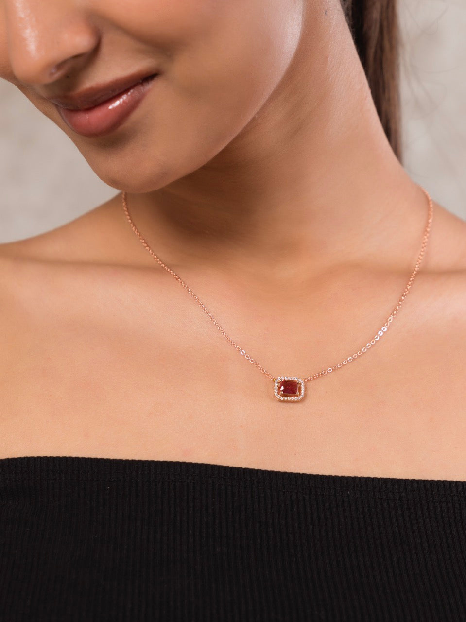 Ruby Eclipse Necklace