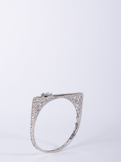 Eva Rhodium Plated