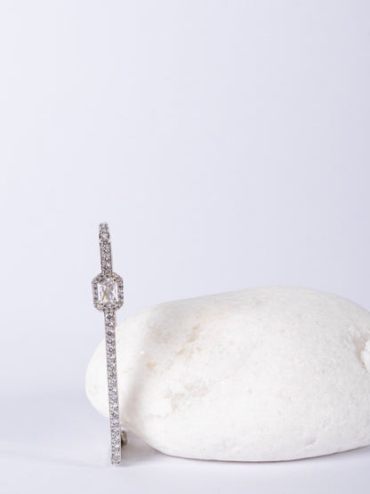 Eva Rhodium Plated
