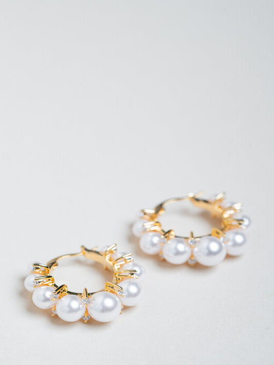 Amara Pearl Hoops